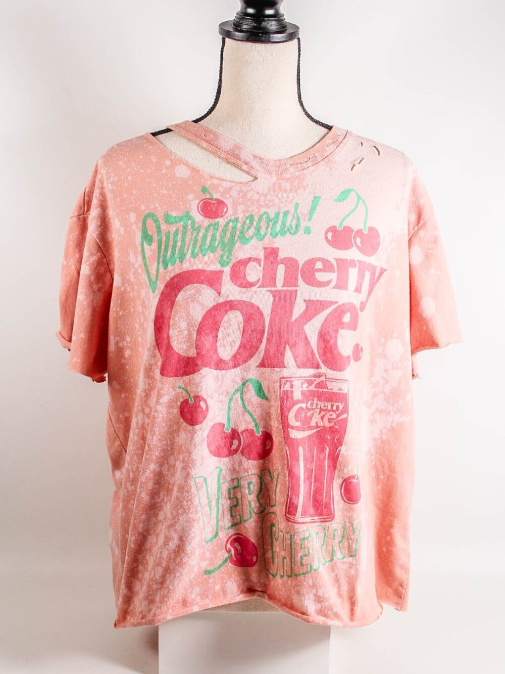 Coca-Cola Cherry Coke Distressed Graphic Tee XXL